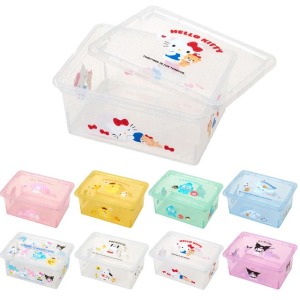 Sanrio 三麗鷗 透明拿蓋收納箱 S (2025新生活) Kitty 美樂蒂 酷洛米 人魚漢頓