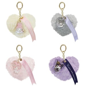 Sanrio 三麗鷗 毛球壓克力吊飾鑰匙圈 (美樂蒂50週年 酷洛米20週年) 美樂蒂 酷洛米