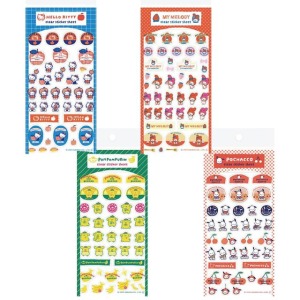 Sanrio 三麗鷗 復古PET透型貼紙組 (復古水果款) Kitty 美樂蒂 布丁狗 帕恰狗