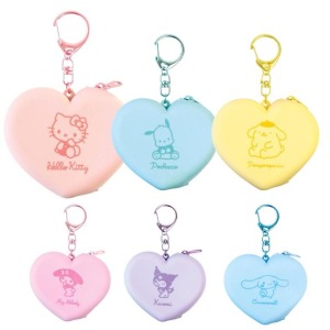 Sanrio 三麗鷗 矽膠零錢包吊飾 (愛心款) Kitty 美樂蒂 酷洛米 布丁狗 大耳狗 帕恰狗