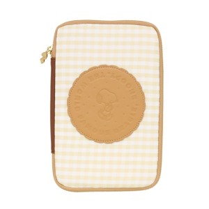 史努比 尼龍多功能收納包 (格紋餅乾款)