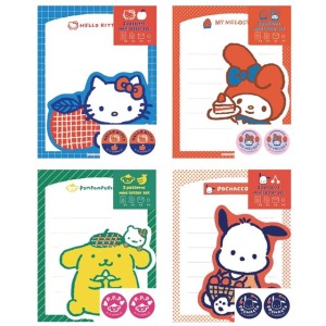 Sanrio 三麗鷗 復古和紙信封信紙組 (復古水果款) Kitty 美樂蒂 布丁狗 帕恰狗