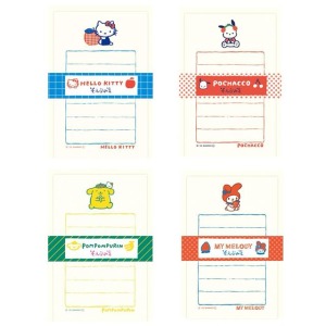 Sanrio 三麗鷗 復古和紙便條紙信封組 (復古水果款) Kitty 美樂蒂 布丁狗 帕恰狗
