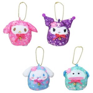 Sanrio 三麗鷗 絨毛吊飾娃娃  (櫻花達摩款) 美樂蒂 酷洛米 大耳狗 人魚漢頓
