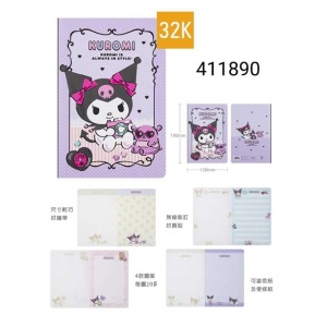 Sanrio 三麗鷗 酷洛米 32K定頁筆記本 (紫相機款)