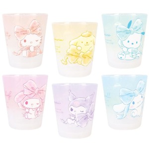 Sanrio 三麗鷗 半透明無把壓克力杯 200ml (大蝴蝶結款) 酷洛米 美樂蒂 大耳狗