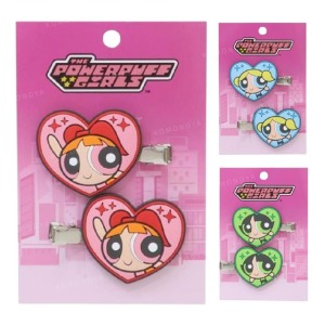 飛天小女警 矽膠造型髮夾2入組 (探頭款) 花花 泡泡 毛毛