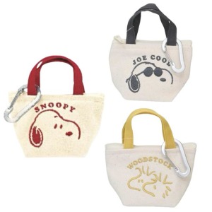 Snoopy 史努比 提袋造型收納包附扣環 (手提包)