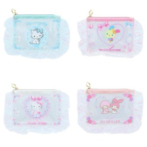 Sanrio 三麗鷗 荷葉邊造型透明收納包 (芭蕾款) Kitty 美樂蒂 花小兔 洽咪