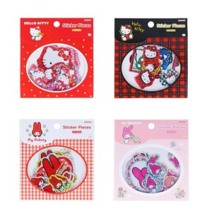 Sanrio 三麗鷗 造型塑膠貼紙組 18枚入組 (Kitty50週年經典) Kitty 凱蒂貓