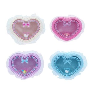 Sanrio 三麗鷗 愛心造型透明窗口收納包 (芭蕾款) Kitty 美樂蒂 花小兔 洽咪