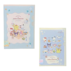 Sanrio 三麗鷗 大集合 A4橫式口袋/L夾 兩用文件夾 (閒聊浮水印)