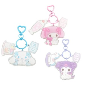 【限購】Sanrio 三麗鷗 x 粧美堂 壓克力三連鑰匙圈 (緞帶款) 美樂蒂 酷洛米 大耳狗