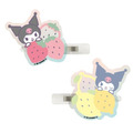 Sanrio 三麗鷗 多用途髮夾兩入組 (草莓檸檬款) Kitty 美樂蒂 酷洛米 大耳狗_4