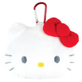 Sanrio 三麗鷗 Hello Kitty 登山扣絨毛造型收納包 (大臉款)