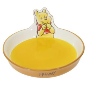 迪士尼 小熊維尼 造型圓盤 15.5cm (蜂蜜閃亮眼)