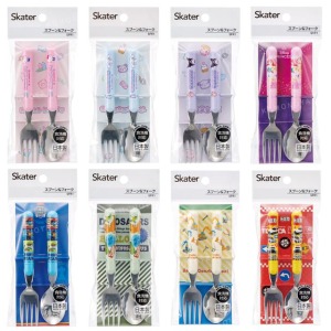 Skater 不鏽鋼湯叉組 (SFR1) 公主 Kitty 酷洛米 大耳狗 恐龍 工程車 tomica