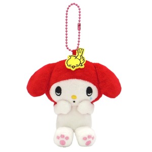 Sanrio 三麗鷗 美樂蒂 絨毛玩偶吊飾 (紅帽垂耳小鳥 變裝50週年)