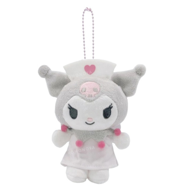 Sanrio 三麗鷗 酷洛米 絨毛玩偶吊飾 (白灰護士 變裝20週年)