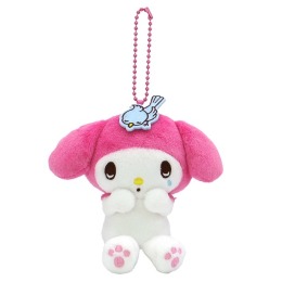 Sanrio 三麗鷗 美樂蒂 絨毛玩偶吊飾 (粉帽垂耳小鳥 變裝50週年)