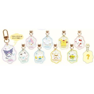 Sanrio 三麗鷗 透明立體壓克力吊飾鑰匙圈盲盒 全套10入組 (下午茶)