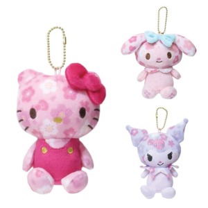 Sanrio 三麗鷗 絨毛玩偶吊飾 (櫻花款) Kitty 美樂蒂 酷洛米