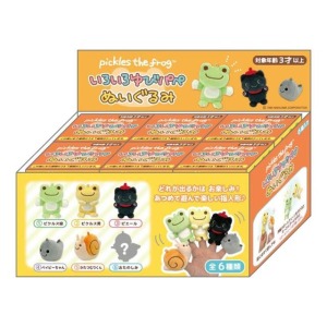 Pickles the frog 泡菜蛙 絨毛手指偶 全套六入組 (全身款)