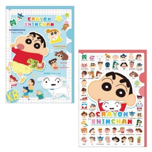 蠟筆小新 雙層L型夾/扣式資料袋兩用文件夾