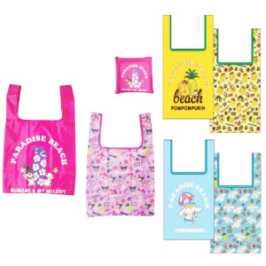 Sanrio 三麗鷗 摺疊環保購物袋 (夏威夷款) 美樂蒂 酷洛米 布丁狗 大耳狗
