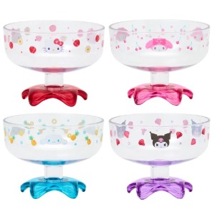 Sanrio 三麗鷗 透明塑膠布丁杯 310ml (夏日氣泡特調) Kitty 大耳狗 美樂蒂