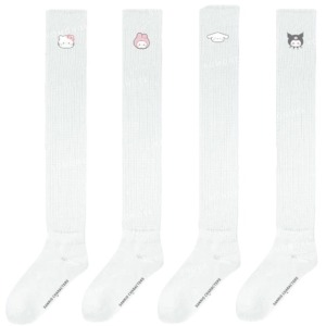 Sanrio 三麗鷗 針織刺繡泡泡襪 23-24cm (麻糬熊貓) Kitty 美樂蒂 大耳狗 酷洛米