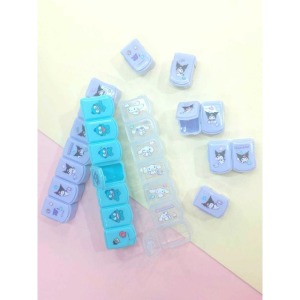 Sanrio 三麗鷗 可拆解七格藥盒 (動作款) 大耳狗 酷洛米 人魚漢頓