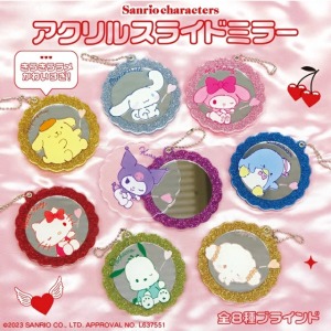 【拆售】Sanrio 三麗鷗 花邊鏡子吊飾 (眨眼款)