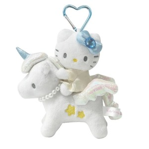 ▲特價【限購】Sanrio 三麗鷗 Hello Kitty 愛心扣環絨毛玩偶吊飾 (fantasy 飛馬)