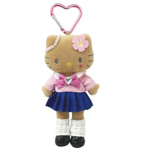 ▲特價【限購】Sanrio 三麗鷗 Hello Kitty 愛心扣環絨毛長腿玩偶吊飾 (澀谷辣妹 黑皮高校)