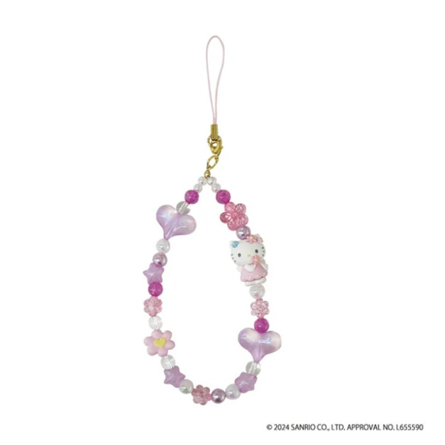 ▲特價【限購】Sanrio 三麗鷗 Hello Kitty 造型串珠手機吊飾 (fantasy 粉款)