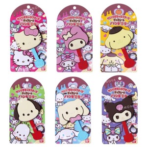 Sanrio 三麗鷗 造型手拿鏡 (不二家巧克力) Kitty 美樂蒂 布丁狗