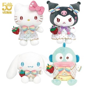 Sanrio 三麗鷗 絨毛玩偶娃娃 (草莓新聞50週年 彩虹) Kitty 美樂蒂 人魚漢頓