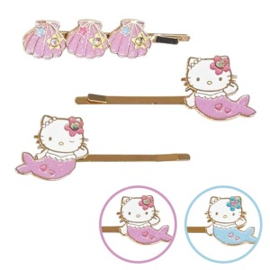 Sanrio 三麗鷗 Hello Kitty 造型鐵髮夾3入組 (fantasy 美人魚)