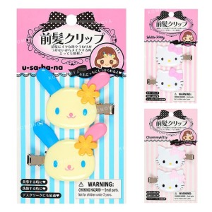 Sanrio 三麗鷗 造型髮夾2入組 (大臉款) Kitty Charmmy 花小兔