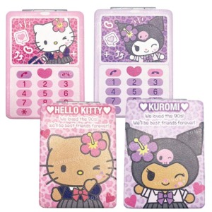 Sanrio 三麗鷗 皮質方形隨身鏡 (平成高校款) Kitty 酷洛米