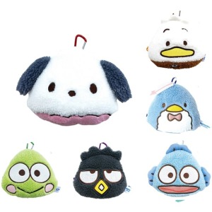 Sanrio 三麗鷗 羊羔毛造型收納包吊飾 (三角形 兄弟肚圍) 帕恰狗 山姆企鵝