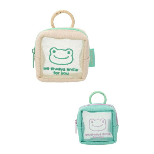 Pickle the frog 泡菜蛙 紗網方形收納包  (大臉款)