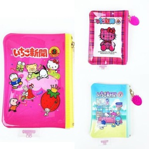 Sanrio 三麗鷗 PVC透明小物收納包 (草莓新聞) Kitty 大集合