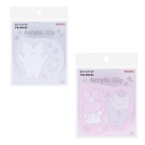 小白虎與黑虎蝦 壓克力造型文具夾