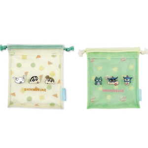 蠟筆小新 紗網束口收納包(小圖款)