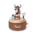 迪士尼 史迪奇 木製旋轉擺動音樂鈴 (黑膠 質感木製傢飾)