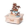 迪士尼 史迪奇 木製旋轉擺動音樂鈴 (衝浪 質感木製傢飾)
