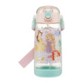 Skater 迪士尼公主 彈蓋式吸管水壺 480ml PDSH5 (綠粉集合款)