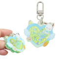 Sanrio 三麗鷗 壓克力亮片流沙鑰匙圈 (愛心翅膀款) Kitty 美樂蒂 大耳狗_6